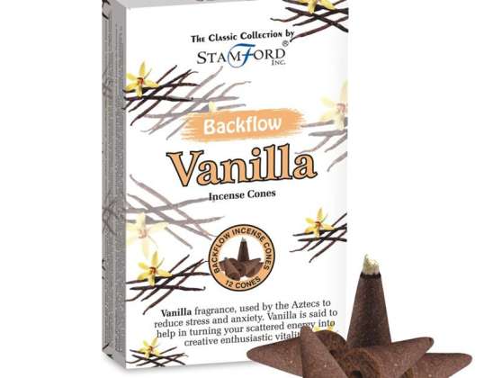 37431 Stamford Backflow reflux incense cone vanilla per package