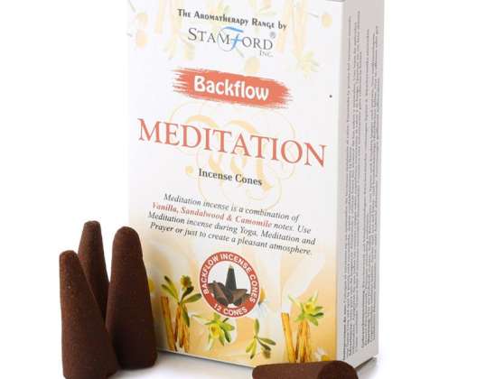 37462 Stamford Backflow Reflux Incense Cone Meditation por paquete