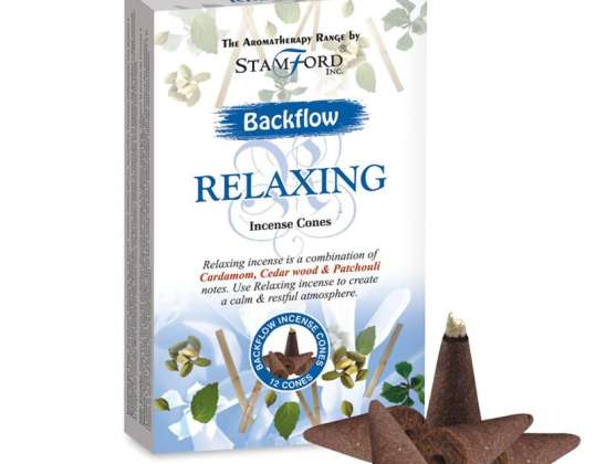 37464 Stamford Backflow Reflux Incense Cone Relaxing per package