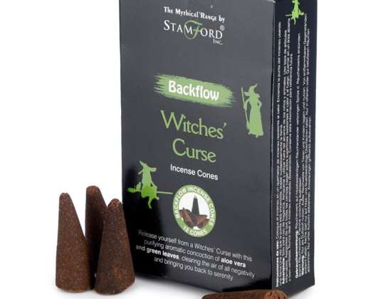 37485 Stamford Backflow reflux incense cone witch's curse per package
