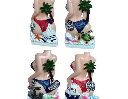 På kysten souvenir magnet bikini krop per stykke