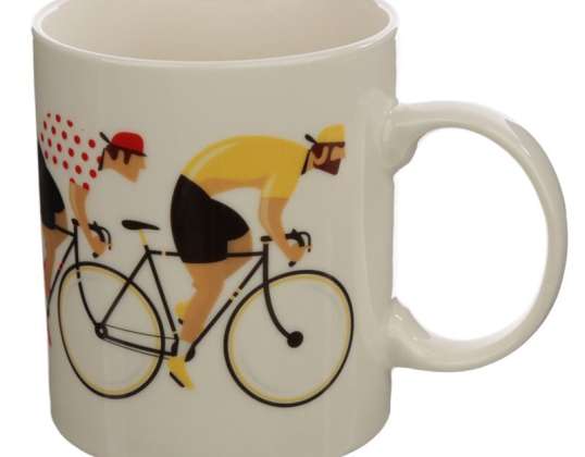 Cycling cycling mug made of porcelain