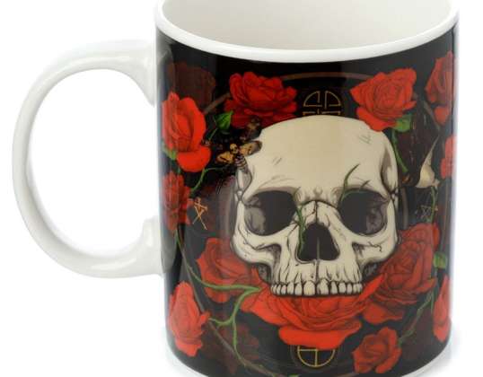 Skulls &; Roses Skull Cup din porțelan