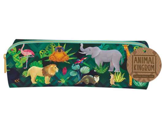 Animal Kingdom Wildlife Canvas Pencil Case