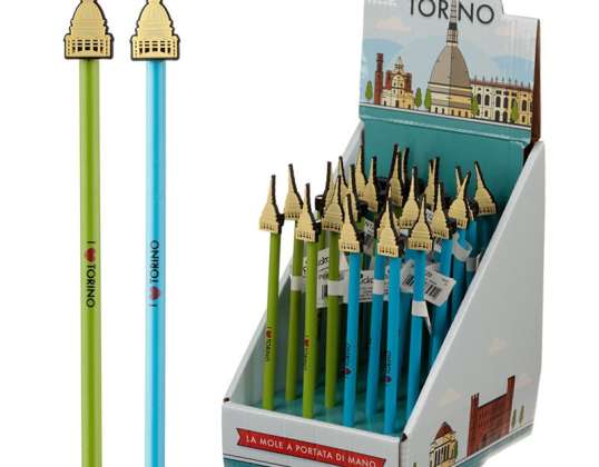 Torino Turijn potlood met mol topper per stuk