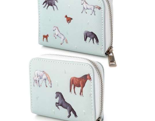 Willow Farm horse wallet with zipper small per piece