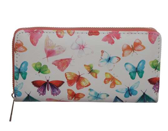 Butterfly wallet with zipper large