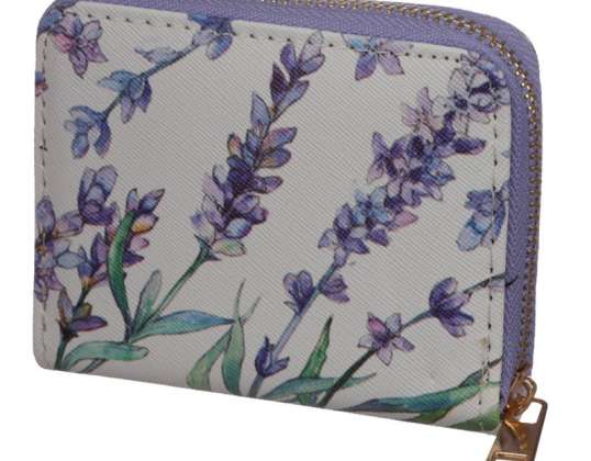 Lavendel plånbok med dragkedja liten