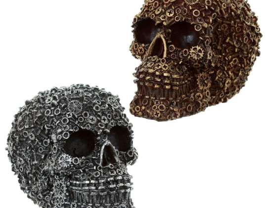 Nuts and bolts skull decoration