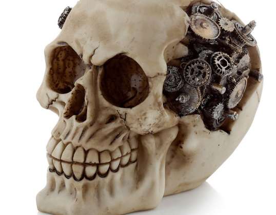 Crâne de Steam Punk avec roues et engrenages