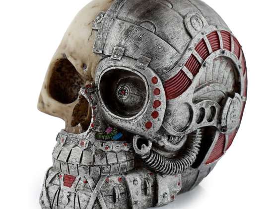 Steam Punk Kafatası Yarım Robot Kafası