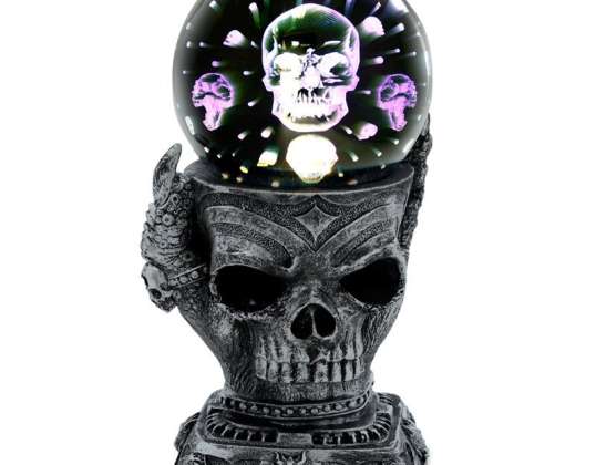 Silver Skull LED Metallic Ball