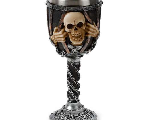 Skull with chains decorative chalice