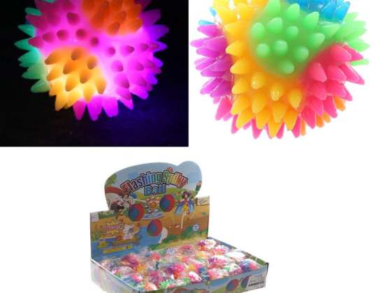 Prickly bouncy ball with LED 5.5cm per piece