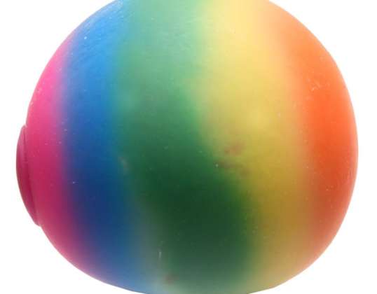 Rainbow Squeezable Stress Ball 9cm pr. stk