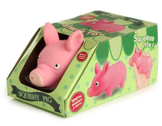 Stretchy and squeezing pig toy per piece