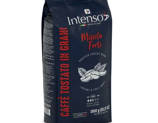19008 pussit Robusta kahvipavut - 1 kg - Ensiluokkainen laatu - Intenso Coffee