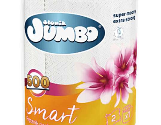 Бумажное полотенце кухонное Elephant Jumbo SMART 500lis.1 рулон