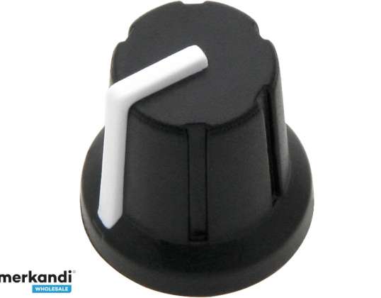 Knob pot N 1 axis 6mm white 16mm