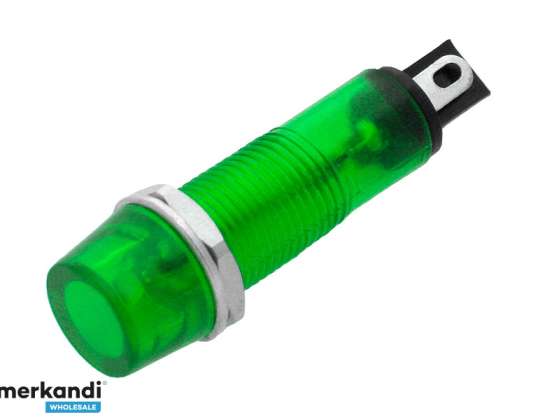Neon INDICATOR 6mm grøn 230V