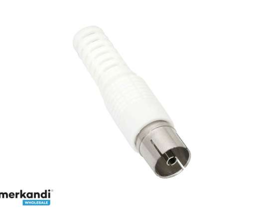 Antenna socket straight WHITE long