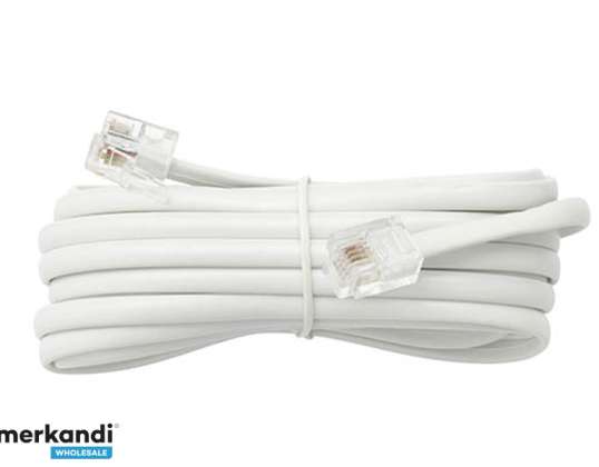 Connexion/corde tél. SP4 4/4m WT/WT blanc