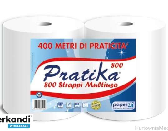 Köp handduk / premium cellulosa servett Pratika 2 x lager (paket 2 x 200m)