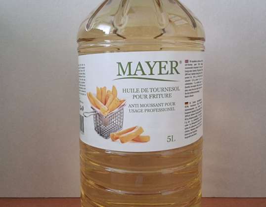 Professional frying sunflower oil with antifoaming agent