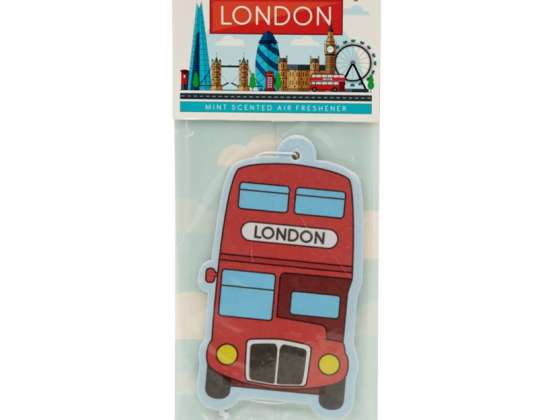 London Routemaster Bus Red Car Air Freshener Mint per stykke