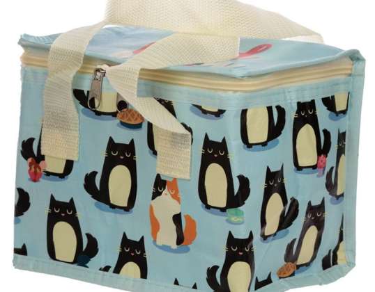 kočičí jemný kočičí design tkaný chladicí taška obědová krabička