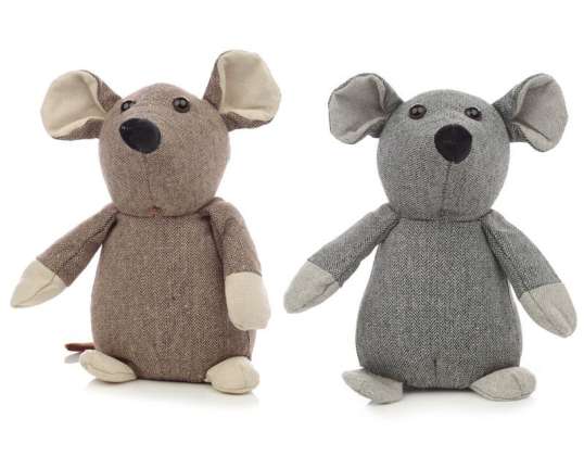 Mouse Door Stop Grey/Brown