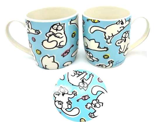 Simon&apos;s Cat Cat Blue Porcelánový hrnek & Coaster Set
