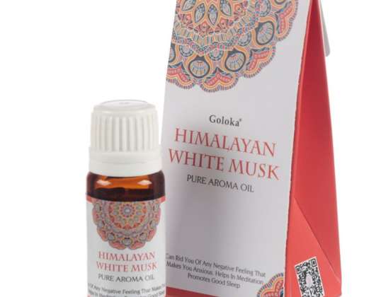 Goloka vonné oleje Parfémové oleje Himálajské bílé pižmo 10ml v kusu