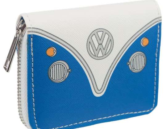 Volkswagen VW T1 Bulli modrá peněženka se zipem malá na kus