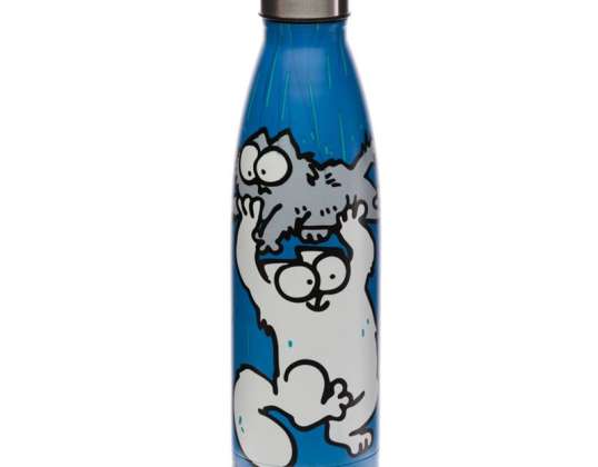 Simon&apos;s Cat Cat Reusable Thermo Insulated Water Bottle made of stainless steel 500ml
