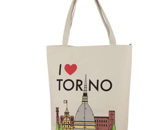 I Heart Torino puuvillane kott tõmblukuga