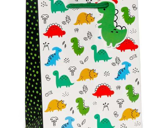 Dinosauria Jr dinozaurų dovanų krepšys M už vienetą