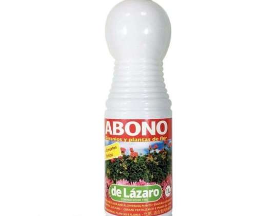 Fertilizer for Flower and Geranium Plants - 1.5L with 50% Free - Lázaro Brand