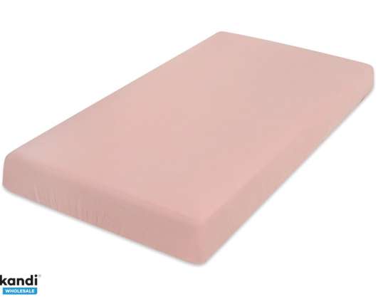 MUSLIN sheet with rose gum. 60x120