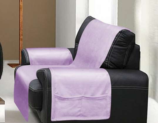 One-tone sprei voor fauteuil MUSTELLA roze 65x170