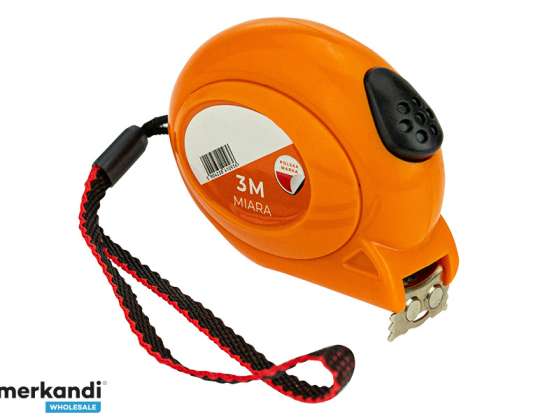 Steel coiled measuring tape 3m with lock