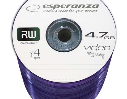 DVD RW ESPERANZA 4 7GB X4 SPINDEL 100 KS