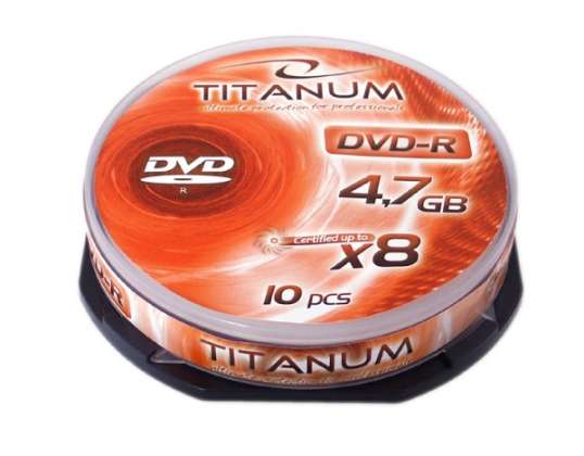DVD R TITANUM 4 7GB X8 CAKE BOX 10 PZ