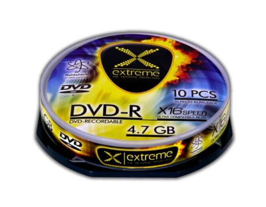 DVD R EXTREME 4 7GB X16 CAKE BOX 10 PZ