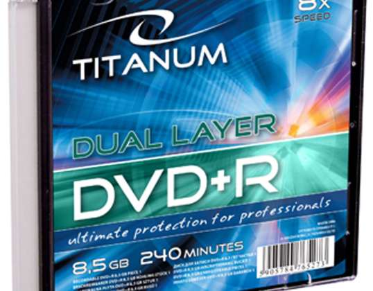 DVD R TITANUM 8 5GB X8 DL SLIM CASE 1 PCS