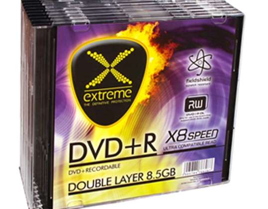 DVD R EXTREME 8 5GB X8 DL SLIM CASE 10 PCS