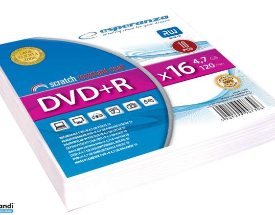 DVD R ESPERANZA 4 7GB X16 CASE 10 PCS