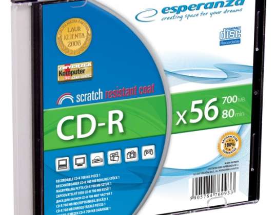 CD R ESPERANZA SILVER SLIM CASE 1 PCS.