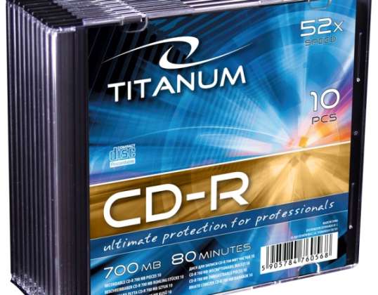 CD R TITANUM SLIM CASE 10 PCS