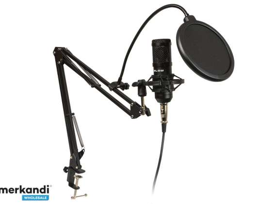 Studio microphone with BLOW bracket